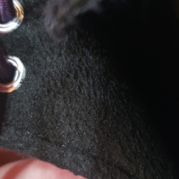 Converse Chuck Taylor all star low top fleece lined black purple - Picture 6 of 8